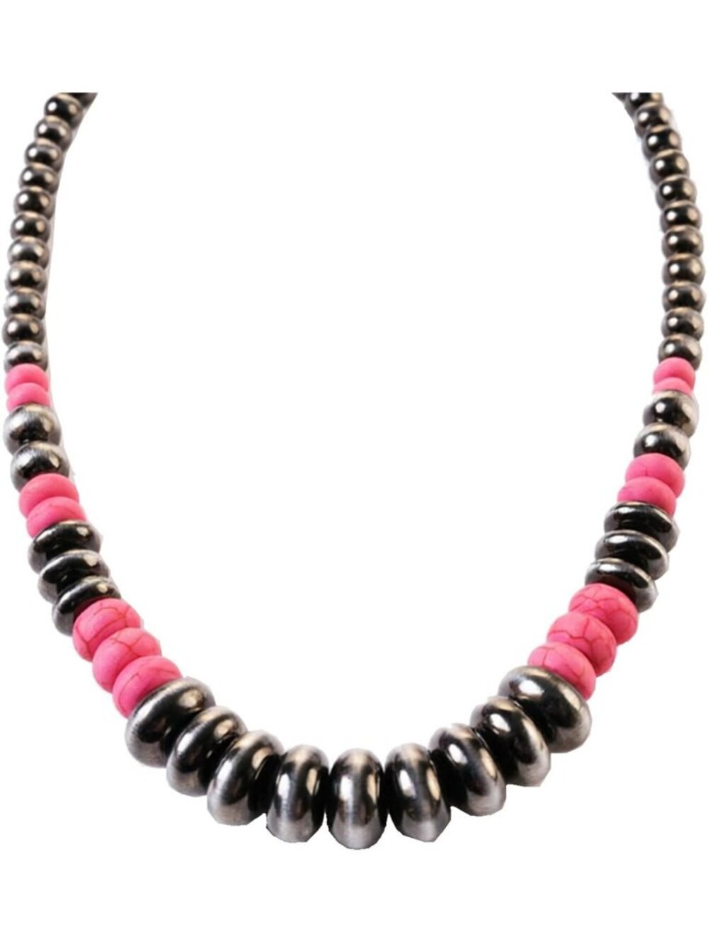 Boho Multi-Color Stone & Navajo Pearl Choker Necklace | Layered Western Jewelry